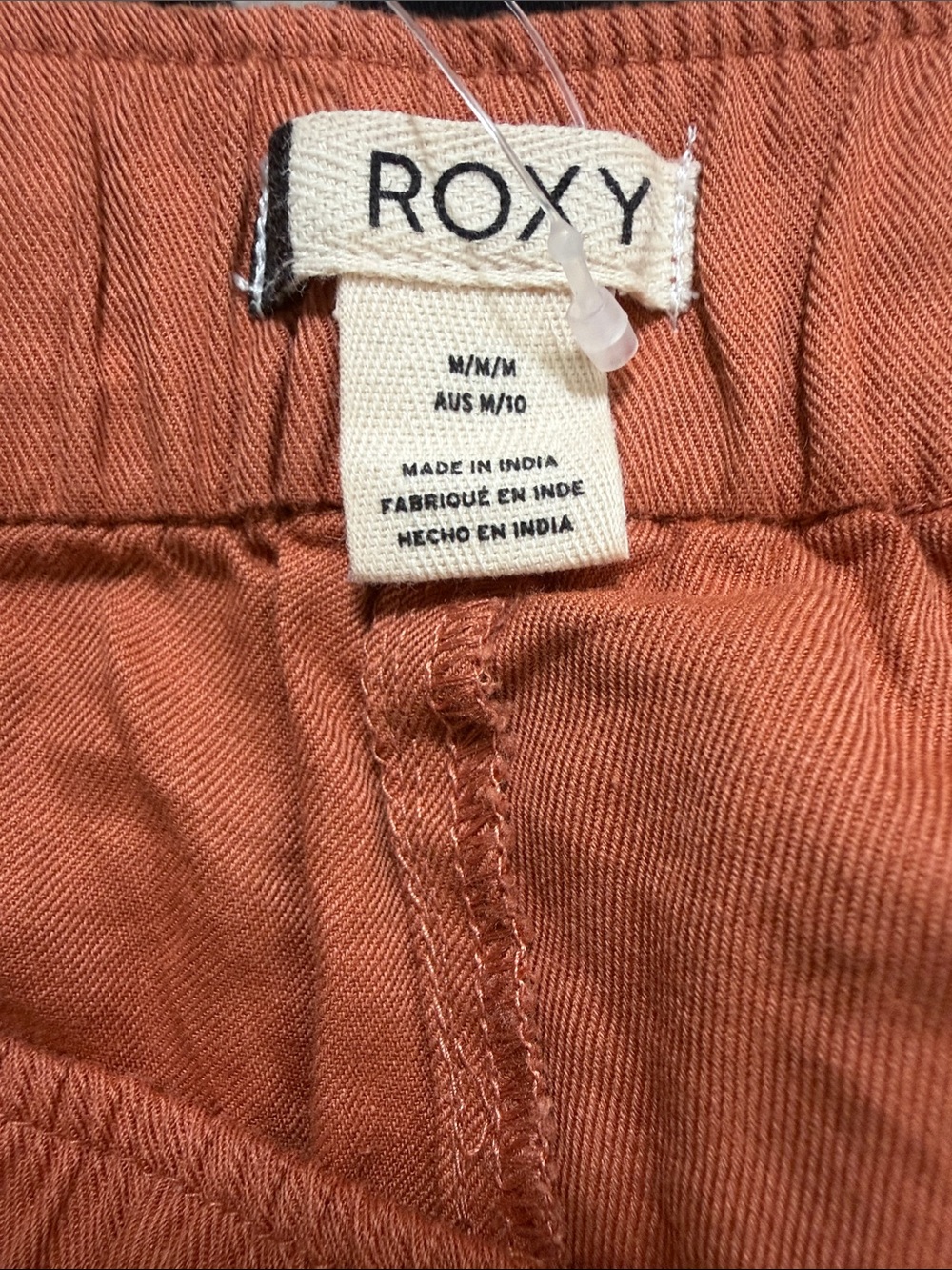 Roxy Women's Orange Drawstring Casual Shorts - Picture 6 of 9